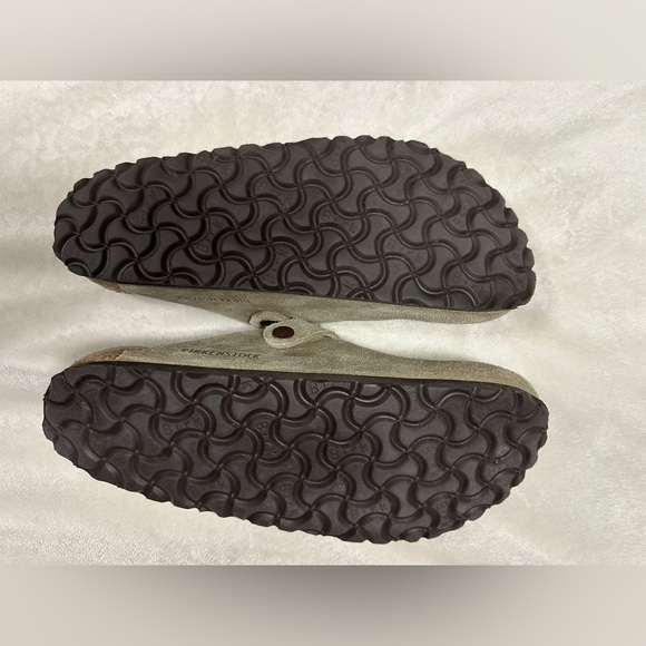 Birkenstock Boston Soft Footbed Suede Leather Clogs, Taupe, Size EU 39 Narrow - Picture 5 of 5